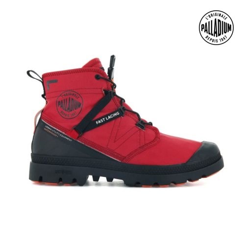 Palladium Pampa Travel Lite+ Waterproof Women's Boots Red | UK H741-WXH